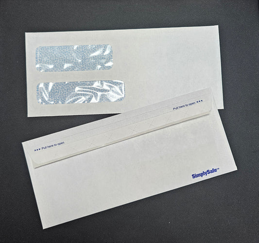 #9 Security Double Window Envelope